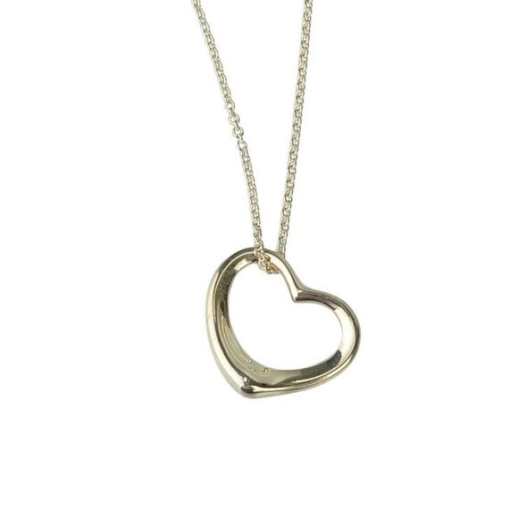 Tiffany & Co Necklace Elsa Peretti Open Heart Sv SV 925 Big